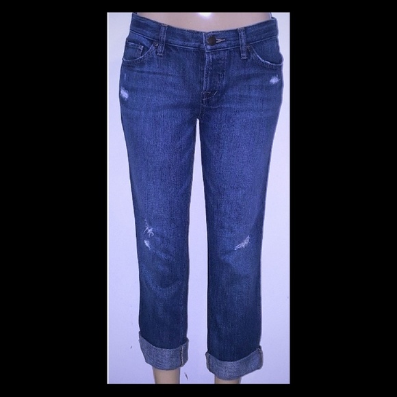LOFT Pants - Ann Taylor Loft Bf Distress cropped jeans 27/4